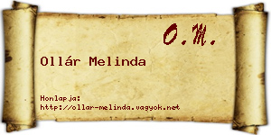 Ollár Melinda névjegykártya